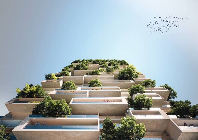 Bernard Nicod e Avni Orllati, Stefano Boeri Architetti, Bosco Verticale, Lausanne, Switzerland, La Tour des Cedres, La Tour des Cedres by Stefano Boeri Architetti, Vertical Forest, Vertical Forest Stefano Boeri Architetti, green skyscraper, vertical forest tower,