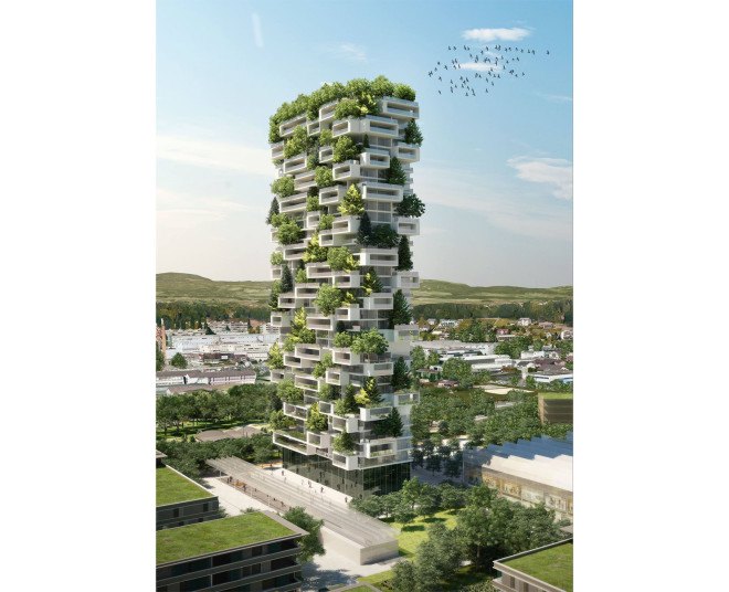 Bernard Nicod e Avni Orllati, Stefano Boeri Architetti, Bosco Verticale, Lausanne, Switzerland, La Tour des Cedres, La Tour des Cedres by Stefano Boeri Architetti, Vertical Forest, Vertical Forest Stefano Boeri Architetti, green skyscraper, vertical forest tower,
