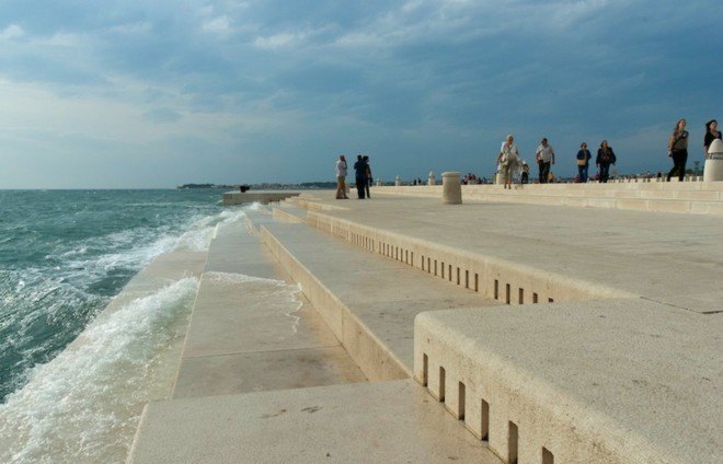 Morske Orgulje, Sea Organ, Zadar, croatian architect, music by the sea, sea-powered instrument, organ played by seawater, ocean organ, environmental music, acoustic structures, ocean music organ, ocean organ, music in architecture, architectural music