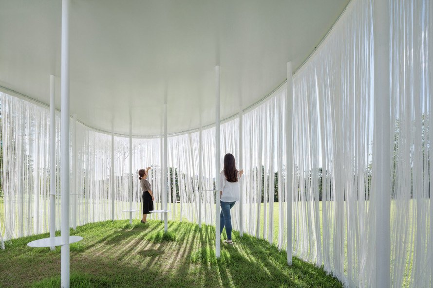 Oasis pavilion, OBBA, Seoul, South Korea, Alvaro Siza, Amore Pacific Research and Design Center, temporary pavilion, temporary architecture, temporary shelter, outdoor exhibition, art exhibition