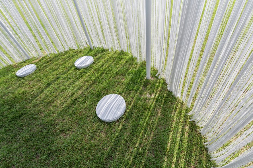 Oasis pavilion, OBBA, Seoul, South Korea, Alvaro Siza, Amore Pacific Research and Design Center, temporary pavilion, temporary architecture, temporary shelter, outdoor exhibition, art exhibition