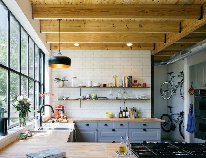 Garden St Home, Pavonetti Architecture, Austin, Texas, texas architecture, architecture, contemporary home design, contemporary interior design, austin homes, austin architecture, cedar siding, pitched roof, barn design, handmade steel staircase,
