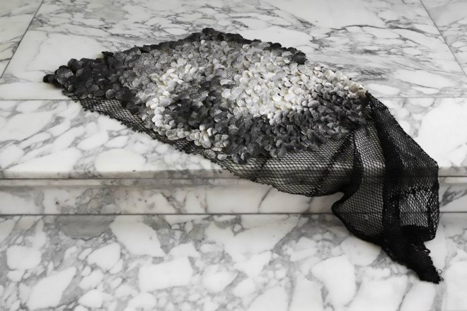 Dutch Design Week 2015, Dutch Design Week, Studio Nienke Hoogvliet, Nienke Hoogvliet, RE-SEA ME, RE-SEA ME by Studio Nienke Hoogvliet, fish leather, ocean waste, plastic waste, salmon skin, recycled salmon skin, recycled fish skin, fish skin leather