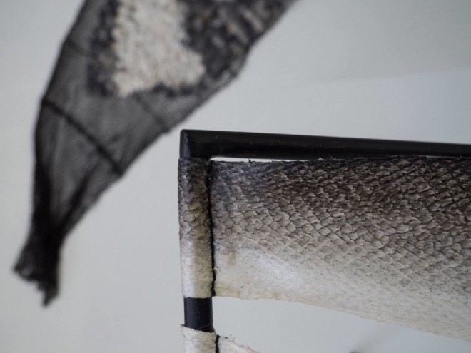 Dutch Design Week 2015, Dutch Design Week, Studio Nienke Hoogvliet, Nienke Hoogvliet, RE-SEA ME, RE-SEA ME by Studio Nienke Hoogvliet, fish leather, ocean waste, plastic waste, salmon skin, recycled salmon skin, recycled fish skin, fish skin leather