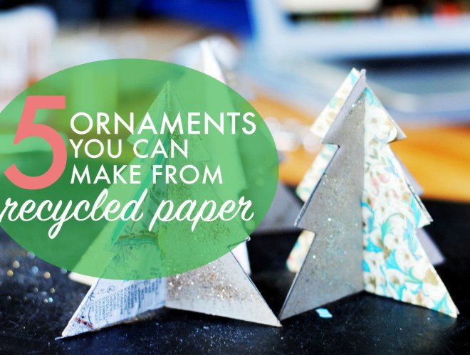 craft, DIY, how-to, paper, recycled, eco, Christmas, holiday, decor, decoration, paper