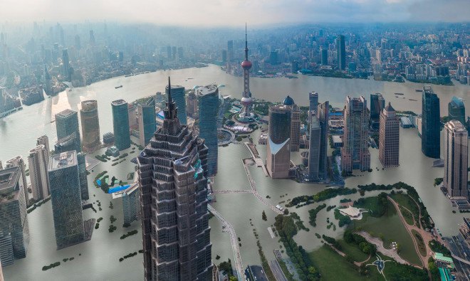 sea level rise, climate central, climate change, London, Shanghai, Mubmai, Rio de Janiero, Durban, New York City,
