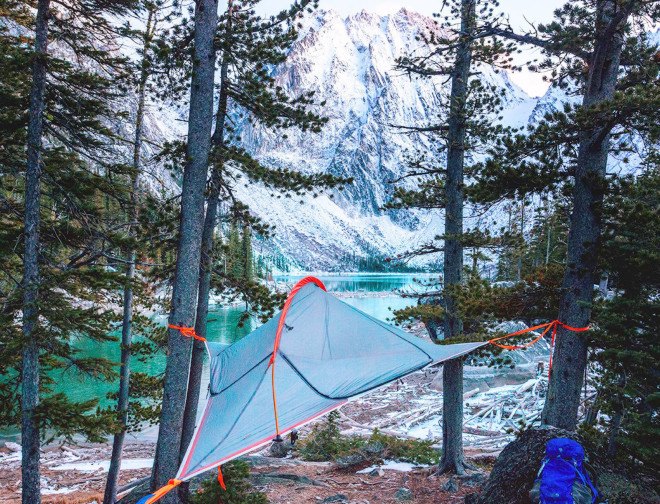Flite, Flite tent, Tentsile Flite, Tentsile, tree tent, suspended tent, portable treehouse, camping, suspended camping, hammocks