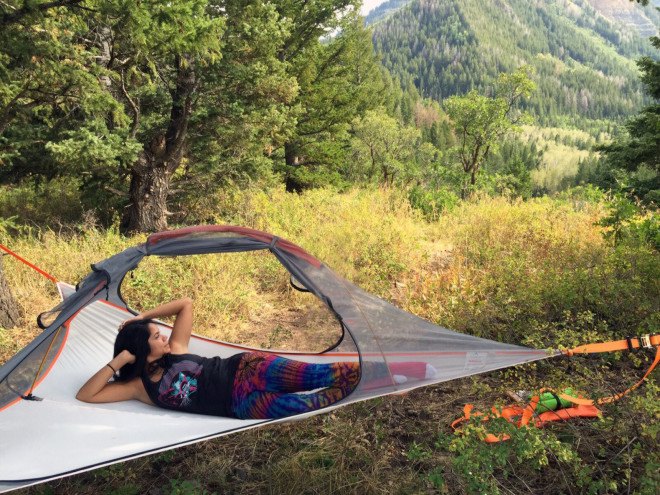 Flite, Flite tent, Tentsile Flite, Tentsile, tree tent, suspended tent, portable treehouse, camping, suspended camping, hammocks