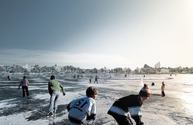 COBE, Dan Stubbergaard, eutrophication, water purification, Helsinki, Helsinki park, stormwater retention, Lundén Architecture, Töölönlahti Bay, Töölönlahti Bay park, Töölönlahti Bay Park by COBE, bio remediation, wetlands