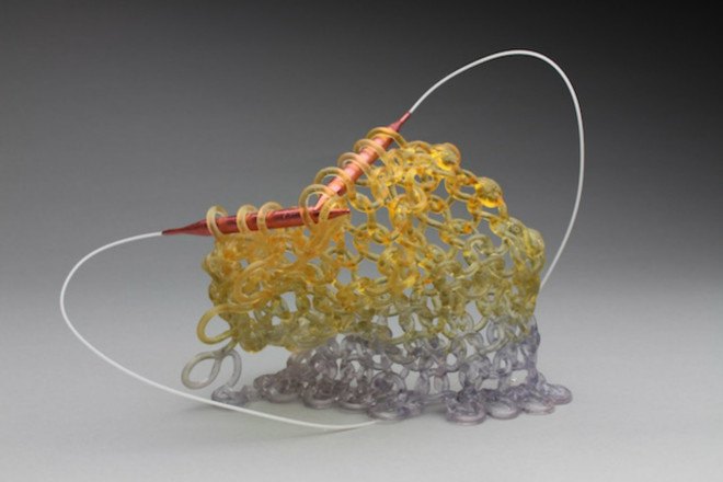 carol milne, glass artist, glass knitting, knitting, art