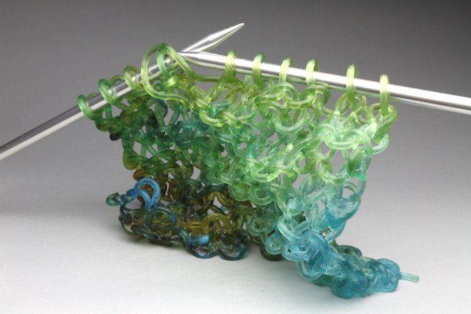 carol milne, glass artist, glass knitting, knitting, art