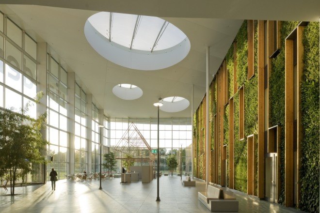 RAU architects, Alliander in Duiven, Alliander in Duiven by RAU Architects, BREEAM-NL, green renovation, vertical gardens, BREEAM, green wall, natural light, energy plus architecture, reader submitted content
