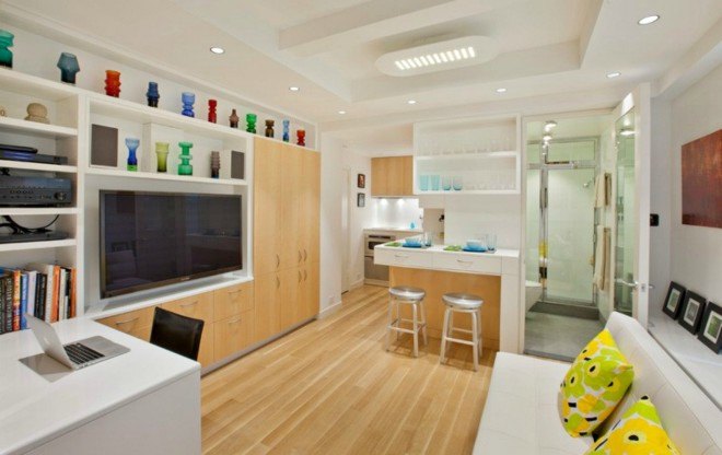 Allen+Killcoyne Architects, NYC micro apartment, tiny homes, compact design, space saving design, tiny home movement nyc, micro apartment nyc, partitioned rooms, space spaving partitions, tiny studio, studio spaces, green design, minimalist design, upper east side studio, tiny studio ues