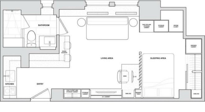 Allen+Killcoyne Architects, NYC micro apartment, tiny homes, compact design, space saving design, tiny home movement nyc, micro apartment nyc, partitioned rooms, space spaving partitions, tiny studio, studio spaces, green design, minimalist design, upper east side studio, tiny studio ues