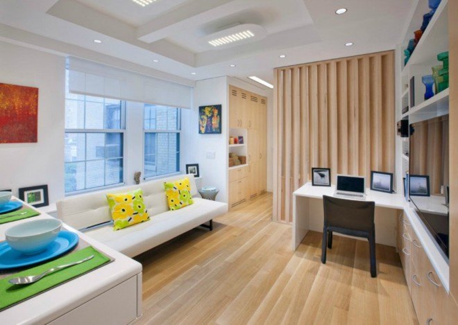 Allen+Killcoyne Architects, NYC micro apartment, tiny homes, compact design, space saving design, tiny home movement nyc, micro apartment nyc, partitioned rooms, space spaving partitions, tiny studio, studio spaces, green design, minimalist design, upper east side studio, tiny studio ues