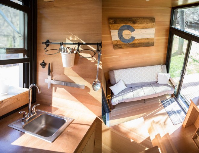 Atlas, Atlas tiny home, tiny house, tiny home, microhome, portable home, mobile home, tiny mobile home, solar powered home, solar powered tiny home, Atlas by F9 Productions, F9 Productions, rainwater collection, photovoltaic system,