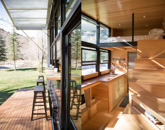 Atlas, Atlas tiny home, tiny house, tiny home, microhome, portable home, mobile home, tiny mobile home, solar powered home, solar powered tiny home, Atlas by F9 Productions, F9 Productions, rainwater collection, photovoltaic system,