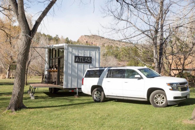 Atlas, Atlas tiny home, tiny house, tiny home, microhome, portable home, mobile home, tiny mobile home, solar powered home, solar powered tiny home, Atlas by F9 Productions, F9 Productions, rainwater collection, photovoltaic system,
