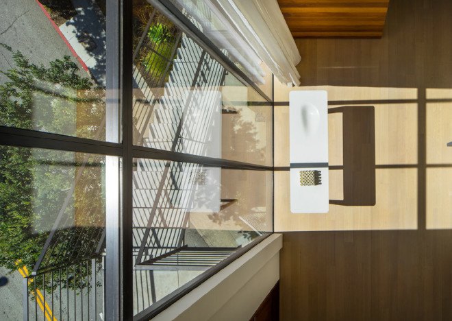 george bradley, george bradley architecture, gb arch, buena vista residence, san francisco, california, reclaimed wood, reclaimed redwood siding, moffett field, hanger one, google