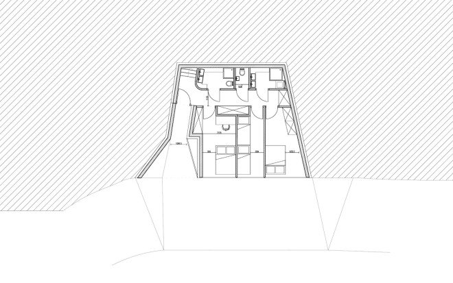 green roof, Casa Jura, Casa Jura by JDS Architects, JDS Architects, green roofed home, green roofed retreat, holiday home, holiday retreat, open plan layout, open plan, full height glazing, house built into a slope, walk on green roof, Jura mountains
