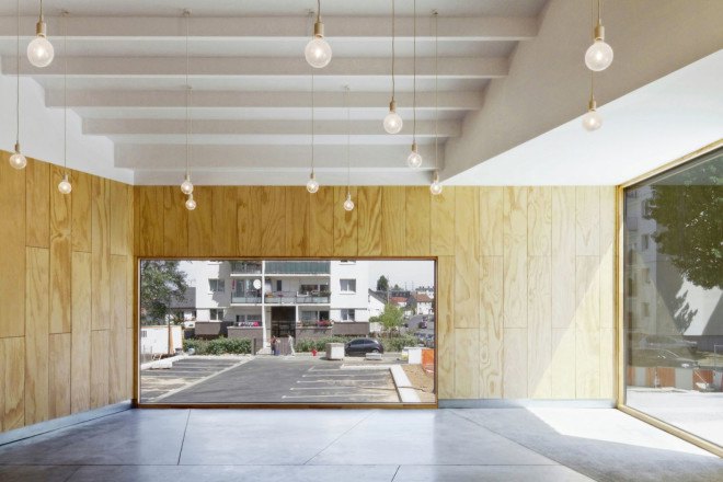 green roof, Paris, France, Guillaume Ramillien Architecture, Christian Marin Community Center, community center, wooden building, wood cladding, passivhaus, passive house, green architecture
