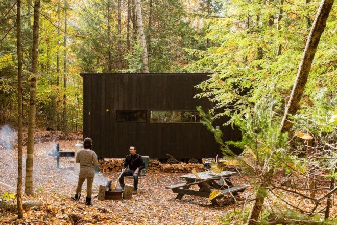 Patrick Mulroy, getaway, Clara by Getaway, Harvard Innovation Lab, tiny house, tiny homes, rent tiny house, untreated wood, micro home