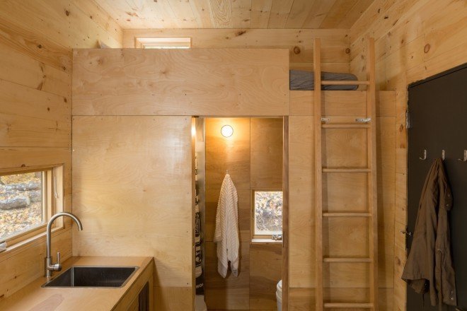 Patrick Mulroy, getaway, Clara by Getaway, Harvard Innovation Lab, tiny house, tiny homes, rent tiny house, untreated wood, micro home