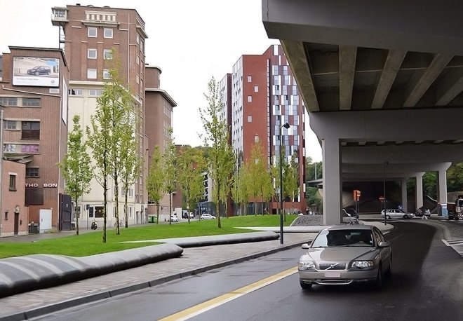 West 8, Engels Plein, Belgium, urban renovation, urban renewal, green spaces, urban design, Rotterdam design studio, human scale, public spaces