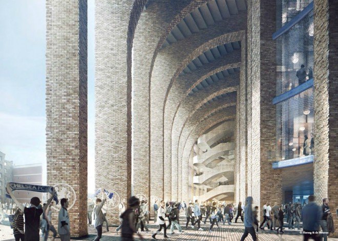 Herzog & de Meuron, Chelsea stadium, stadium design, Chelsea FC's London stadium, london stadium designs, stadium architecture, Lifschutz Davidson Sandilands, Hammersmith & Fulham, uk stadiums, brick stadiums,ndilands, Hammersmith & Fulham, uk stadiums, brick stadiums,