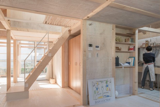House in Shinkawa, Japan, Hokkaido, Yukari Yamahiro, Japanese architects, greenhouse, polycarbonate panels, thermal insulation, natural lighting, small footprint, green archiecture