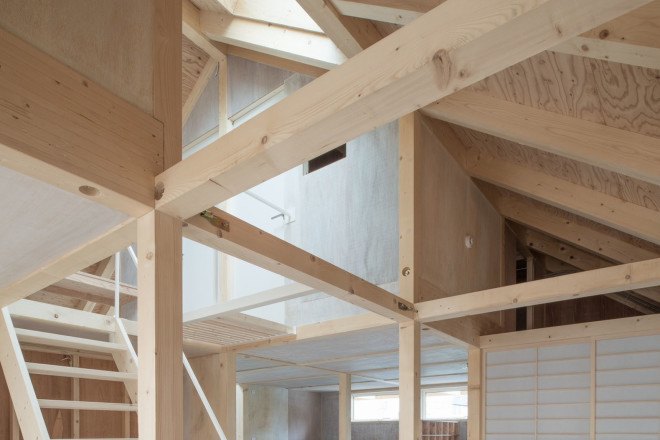 House in Shinkawa, Japan, Hokkaido, Yukari Yamahiro, Japanese architects, greenhouse, polycarbonate panels, thermal insulation, natural lighting, small footprint, green archiecture