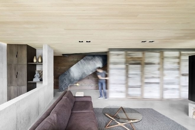 La Héronnière, off-grid home Quebec, Canada, Alain Carle Architecte, self-sufficient Quebec house, solar-powered Quebec home, Quebec home made with recycled materials,