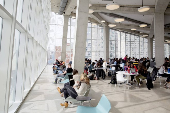 Snøhetta, Zeidler Partnership Architects, Ryerson Student Learning Center, Toronto, Canada, green architecture, metal facade, flexible spaces, nature inspired design, natural light, learning
