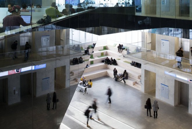 Snøhetta, Zeidler Partnership Architects, Ryerson Student Learning Center, Toronto, Canada, green architecture, metal facade, flexible spaces, nature inspired design, natural light, learning