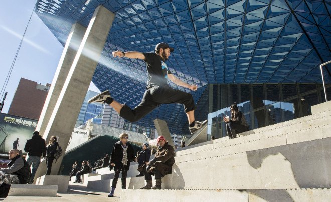 Snøhetta, Zeidler Partnership Architects, Ryerson Student Learning Center, Toronto, Canada, green architecture, metal facade, flexible spaces, nature inspired design, natural light, learning