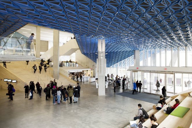 Snøhetta, Zeidler Partnership Architects, Ryerson Student Learning Center, Toronto, Canada, green architecture, metal facade, flexible spaces, nature inspired design, natural light, learning