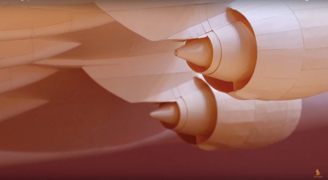 Luca Iaconi-Stewart, Singapore Airlines, Dentsu Möbius, model airplane, paper models, airplane models, detailed model