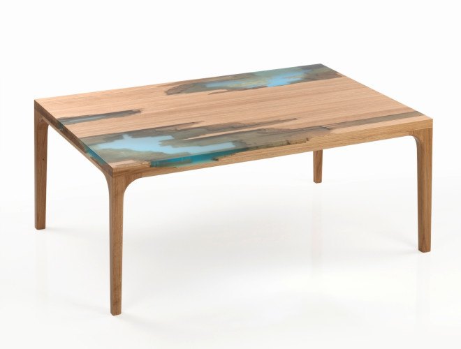 manufract, marcel dunger, florian meier, self healing furniture, bio resin, resin furniture, salvaged wood, salvaged furniture, recycled materials, found materials, wooden furniture