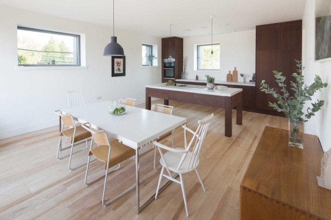 Passivhaus, Gresford Architects, tripled glazed, energy efficient, Old Water Tower by Gresford Architects, Chieveley, gabled building, Old Water Tower, barn-inspired architecture, low energy home, energy efficient architecture, broken plan layout, broken plan