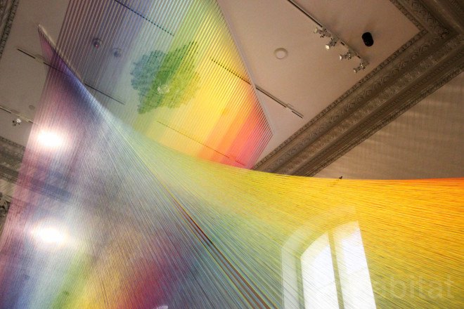 Gabriel Dawe, thread, embroidery, embroidery art, thread art, thread installation, Plexus, Plexus by Gabriel Dawe, Plexus A1 by Gabriel Dawe, Renwick Gallery, Smithsonian American Art Museum, site specific artwork, site specific installation,