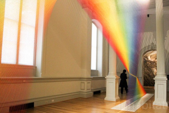 Gabriel Dawe, thread, embroidery, embroidery art, thread art, thread installation, Plexus, Plexus by Gabriel Dawe, Plexus A1 by Gabriel Dawe, Renwick Gallery, Smithsonian American Art Museum, site specific artwork, site specific installation,