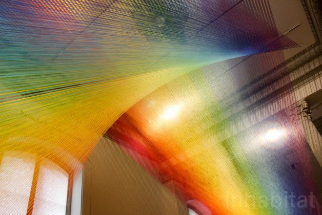Gabriel Dawe, thread, embroidery, embroidery art, thread art, thread installation, Plexus, Plexus by Gabriel Dawe, Plexus A1 by Gabriel Dawe, Renwick Gallery, Smithsonian American Art Museum, site specific artwork, site specific installation,