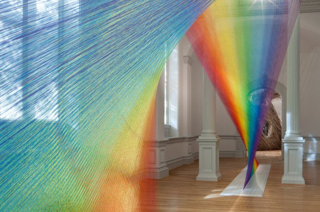 Gabriel Dawe, thread, embroidery, embroidery art, thread art, thread installation, Plexus, Plexus by Gabriel Dawe, Plexus A1 by Gabriel Dawe, Renwick Gallery, Smithsonian American Art Museum, site specific artwork, site specific installation,