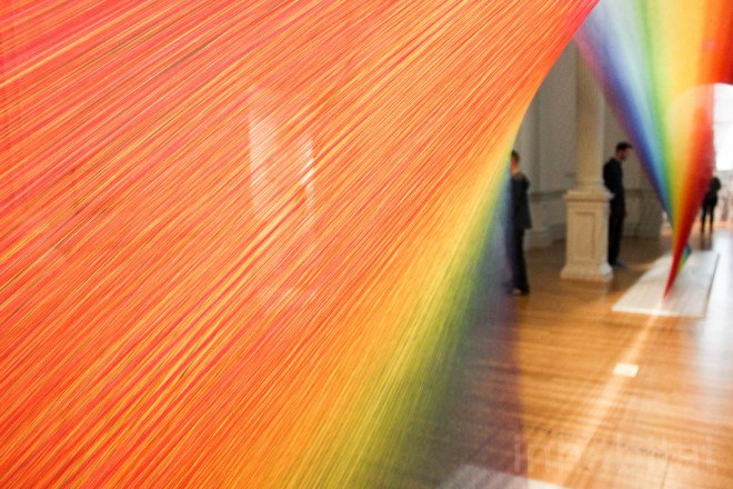 Gabriel Dawe, thread, embroidery, embroidery art, thread art, thread installation, Plexus, Plexus by Gabriel Dawe, Plexus A1 by Gabriel Dawe, Renwick Gallery, Smithsonian American Art Museum, site specific artwork, site specific installation,