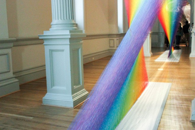 Gabriel Dawe, thread, embroidery, embroidery art, thread art, thread installation, Plexus, Plexus by Gabriel Dawe, Plexus A1 by Gabriel Dawe, Renwick Gallery, Smithsonian American Art Museum, site specific artwork, site specific installation,