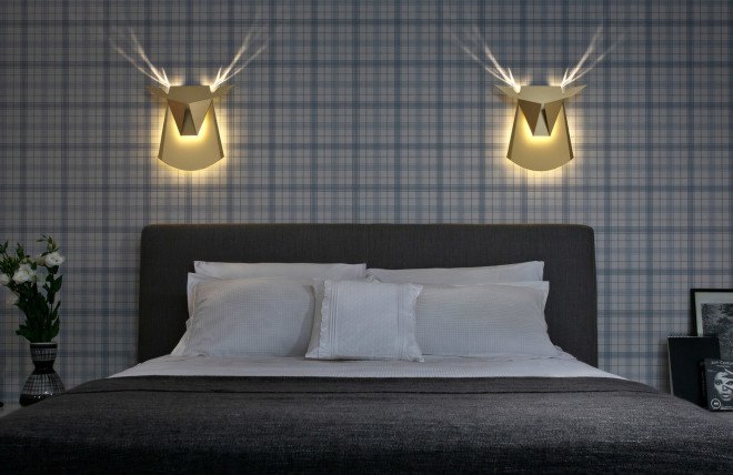 Popup lighting, deer head lamp, wall-mounted deer lamp, led lamp popup lighting, santa and the reindeer lamp, popup lighting holiday lights