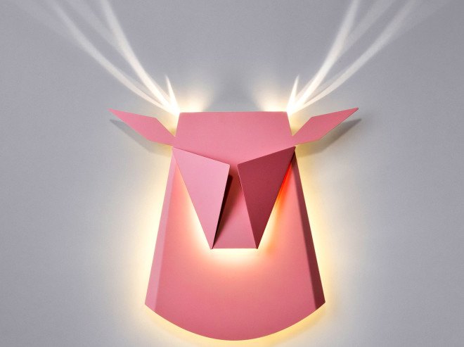 Popup lighting, deer head lamp, wall-mounted deer lamp, led lamp popup lighting, santa and the reindeer lamp, popup lighting holiday lights