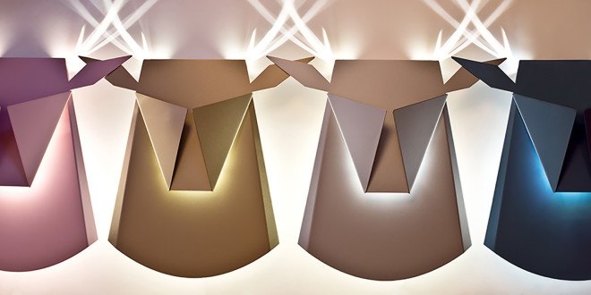 Popup lighting, deer head lamp, wall-mounted deer lamp, led lamp popup lighting, santa and the reindeer lamp, popup lighting holiday lights