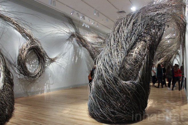 Patrick Dougherty, Renwick Gallery, Shindig, Shindig by Patrick Dougherty, willow sapling art, twig art, stick art, environmental art, Smithsonian, Smithsonian American Art Museum, site specific art, site specific installation, Renwick Gallery Wonder exhibit,