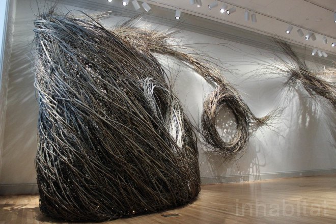 Patrick Dougherty, Renwick Gallery, Shindig, Shindig by Patrick Dougherty, willow sapling art, twig art, stick art, environmental art, Smithsonian, Smithsonian American Art Museum, site specific art, site specific installation, Renwick Gallery Wonder exhibit,